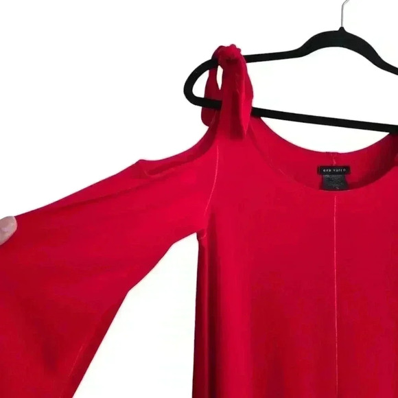 Eva Varro Shoulder Tie Pull-on Jumpsuit RED Size Small #076 - Picture 4 of 10